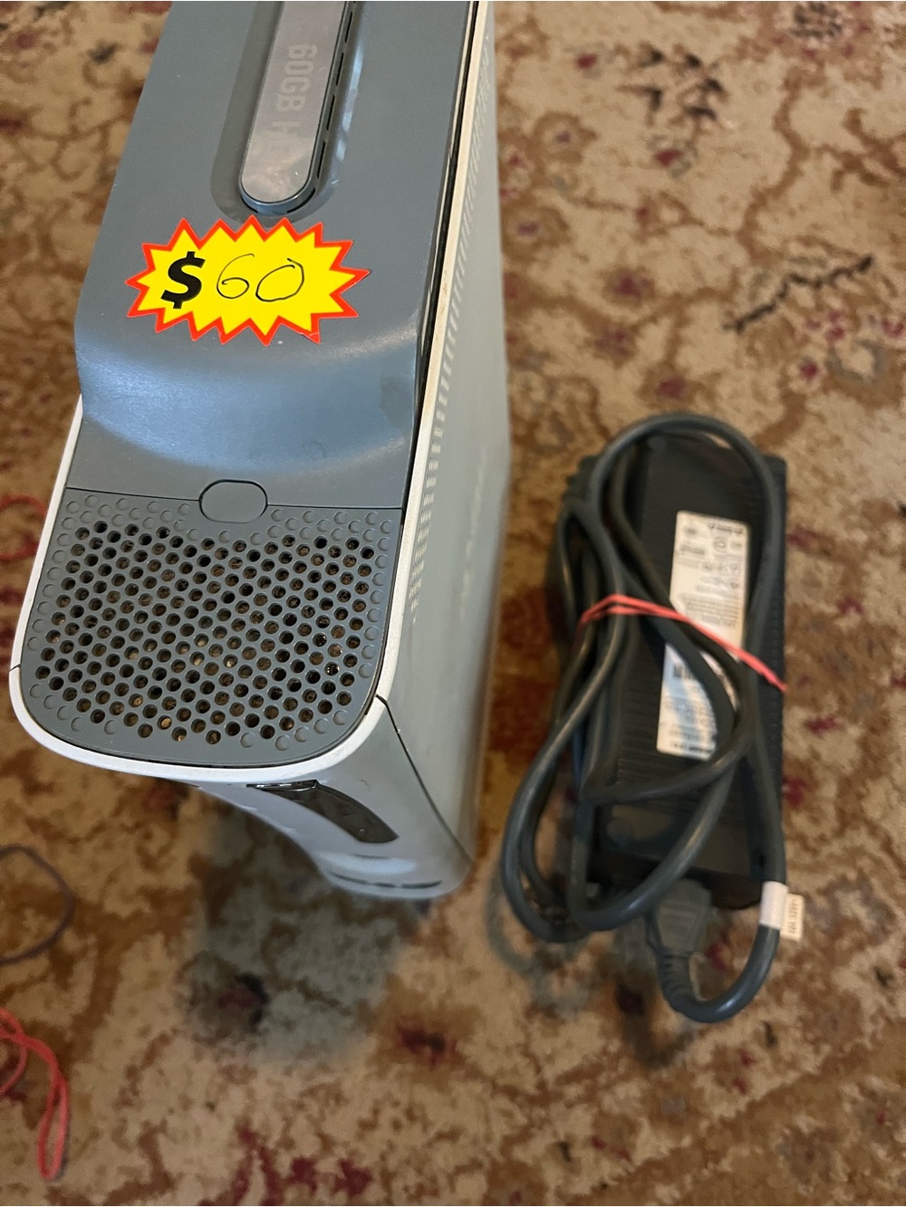 Microsoft Xbox 360 Pro Phat White Console 60GB HDD Bundle Power Supply - Parts/R